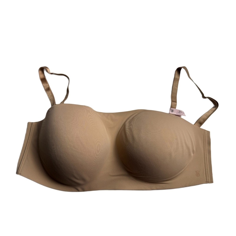 Victoria's Secret 38DD Push-Up Strapless Bra Nude Beige Convertible NWT $59.95